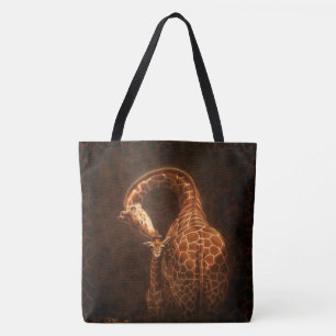 Bolso De Tela Madre jirafa y bebé