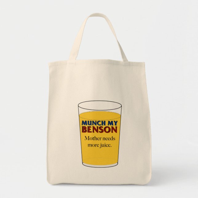 Bolso De Tela Madre necesita más jugo - Munch My Benson (Frente)