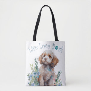 Bolso De Tela Madre Perro Cockapoo Floral