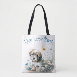 Bolso De Tela Madre Perro Havanés Floral