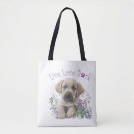 Bolso De Tela Madre Perro Labrador Floral