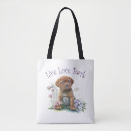Bolso De Tela Madre Perro Mastín Floral