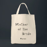 Bolso De Tela Madre personalizada de la novia<br><div class="desc">Madre personalizada de la bolsa de la novia</div>