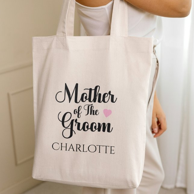Bolso De Tela Madre personalizada del Boda Groom (Personalized Mother of the Groom Wedding Tote Bag)