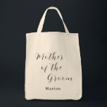 Bolso De Tela Madre personalizada del crecimiento<br><div class="desc">Madre personalizada de la bolsa de tote de Groom</div>