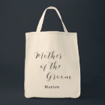 Bolso De Tela Madre personalizada del crecimiento<br><div class="desc">Madre personalizada de la bolsa de tote de Groom</div>