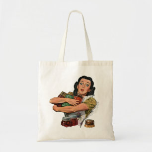 Bolso De Tela madre vintage, ama de casa, enlatador retro 50