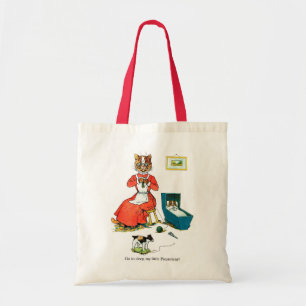 Bolso De Tela Madre y gato bebé, Louis Wain