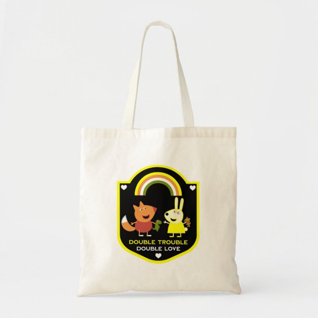 Bolso De Tela Madres De Gemelos Fraternales (Frente)