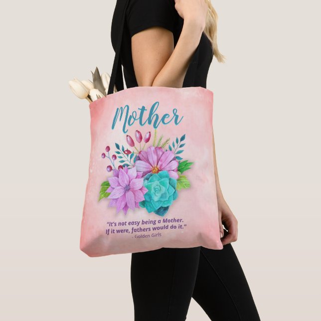 Bolso De Tela MADRES florales cúpulas (Detalle)