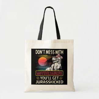 Bolso De Tela Madres Vintage Mothersaurus Retro Dinosaurios Love