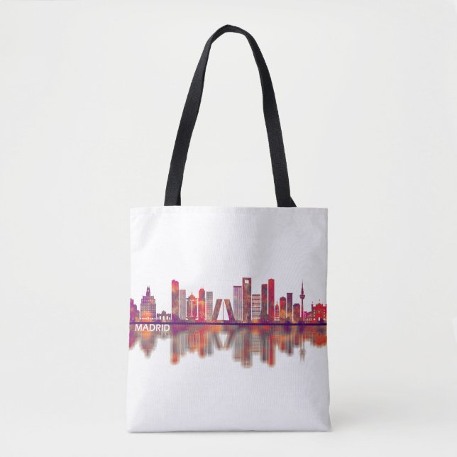 Bolso De Tela Madrid Spain Skyline (Anverso)
