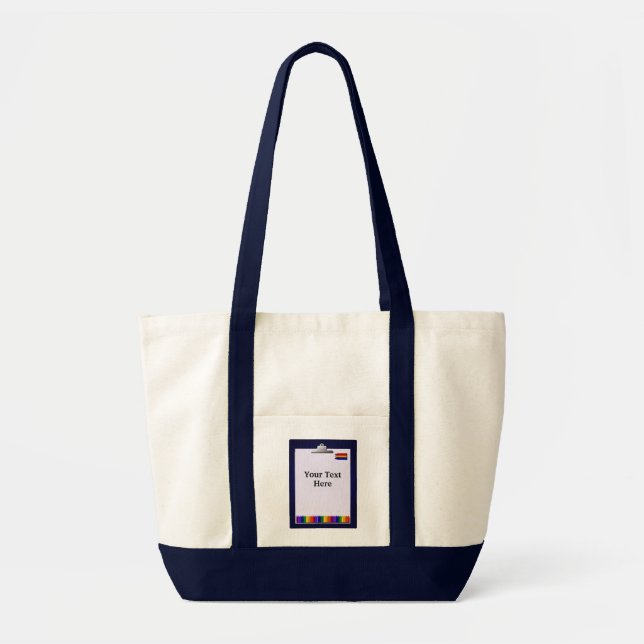 Bolso De Tela Maestra Crayons Diseño Impulso Tote Bag (Frente)