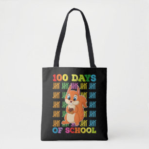 Bolso De Tela Maestra de ardilla de 100 días de escuela