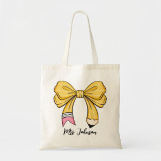 Bolso De Tela Maestra de Bow de lápiz personalizada