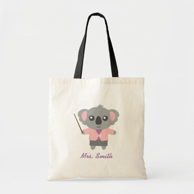 Bolso De Tela Maestra de Oso Cute Koala, Apreciación del Profeso (Frente)