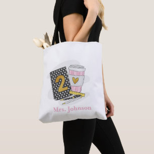 Bolso De Tela Maestra de segundo grado Café para portátiles Prep