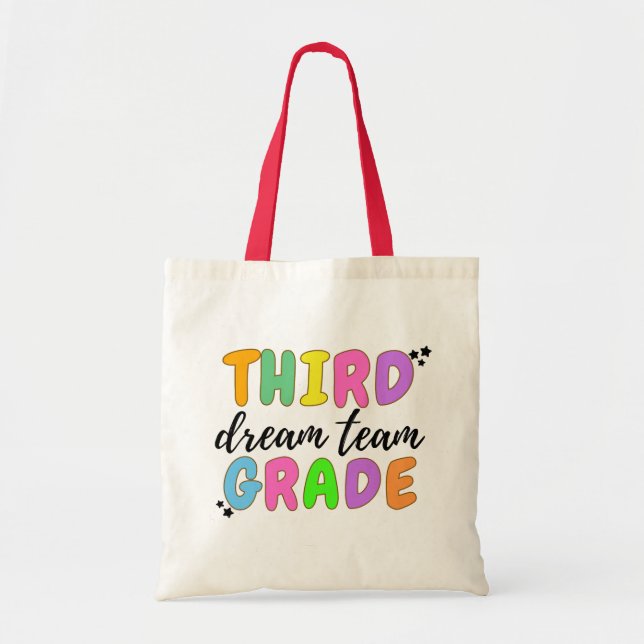 Bolso De Tela Maestra De Tercer Grado, De Vuelta A La Escuela, E (Frente)