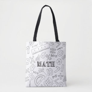 Bolso De Tela Maestra escolar Doodle Math Art Coling School
