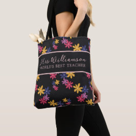 Bolso De Tela Maestra Floral Moderna brillante Tote Bag