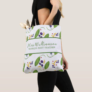 Bolso De Tela Maestra Floral Moderna brillante Tote Bag