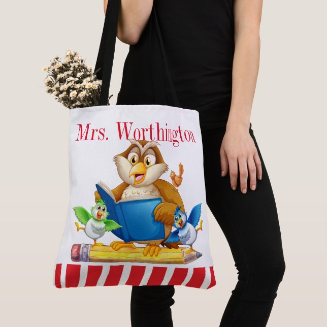 Bolso De Tela Maestra Gracias - Mirar Atrás... (Detalle)