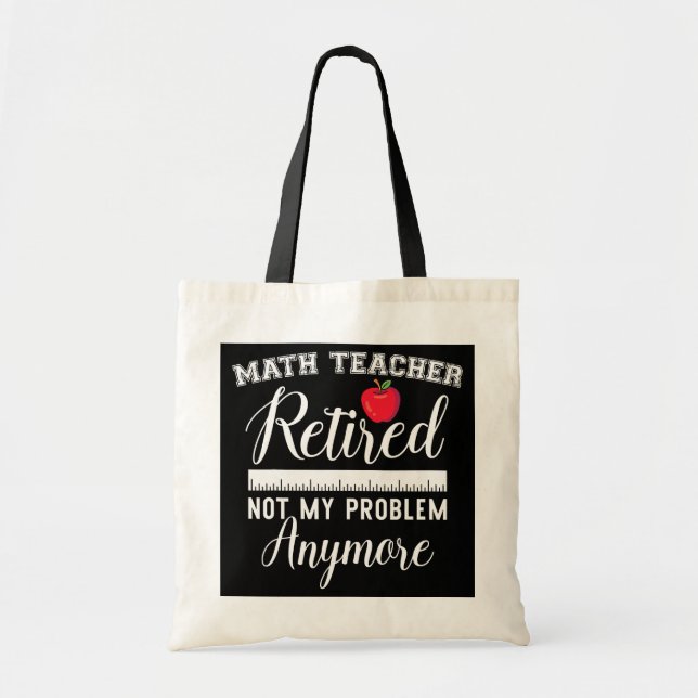 Bolso De Tela Maestra jubilada divertida educadora en matemática (Frente)
