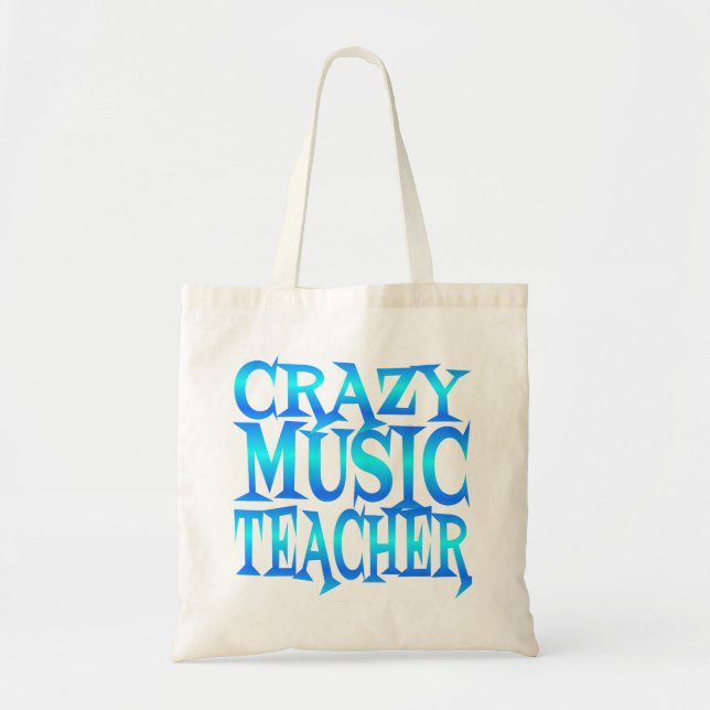Bolso De Tela Maestra loca de música (Frente)