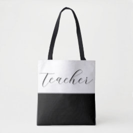 Bolso De Tela Maestra Minimalista moderna en blanco y negro
