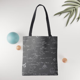 Bolso De Tela Maestra negra ecuaciones matemáticas álgebra