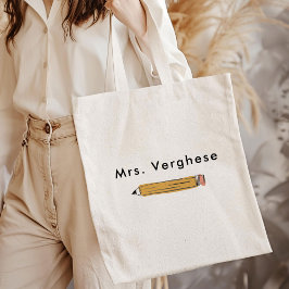 Bolso De Tela Maestra personalizada con lápiz