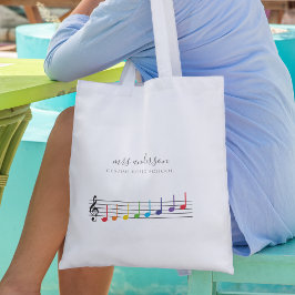 Bolso De Tela Maestra personalizado de la Escuela de Música Nomb