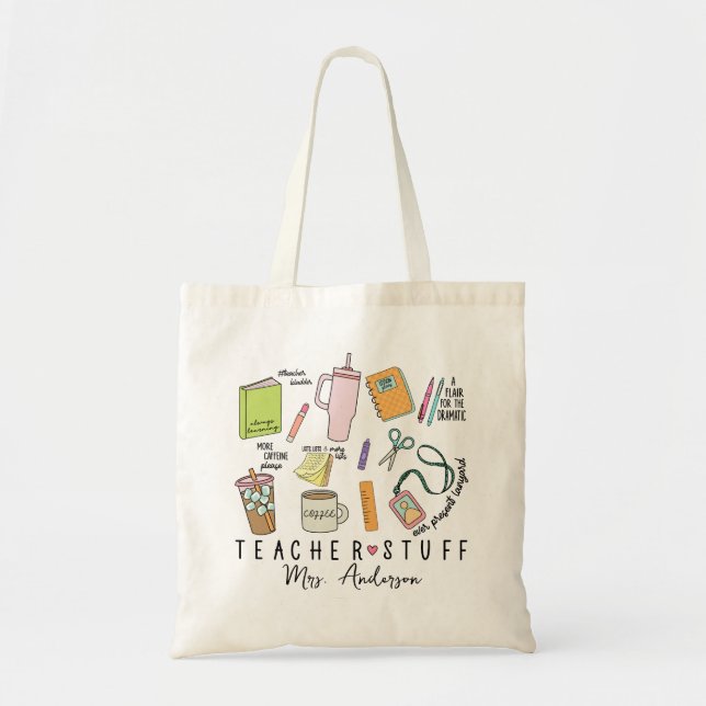 Bolso De Tela Maestra Stuff Cute (Frente)