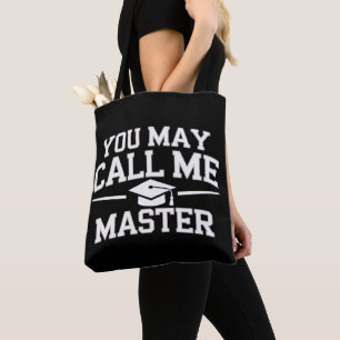 Bolso De Tela Maestría Divertida MBA Educación Graduación