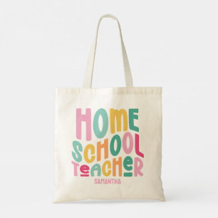 Bolso De Tela Maestro de Educación en Casa Diseño de Texto Col