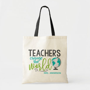 Bolso De Tela Maestros cambian el nombre personalizado de la esc