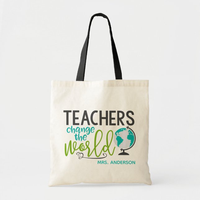 Bolso De Tela Maestros cambian el nombre personalizado de la esc (Frente)