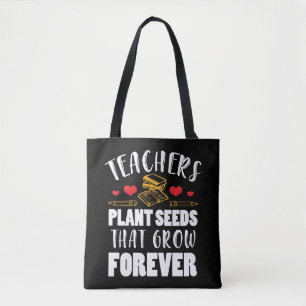 Bolso De Tela Maestros de escuela plantan semillas que crecen pa