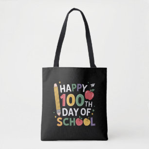 Bolso De Tela Maestros del Día 100 de la Escuela Feliz 100 Días