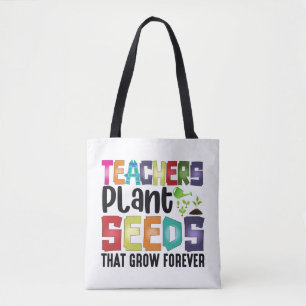 Bolso De Tela Maestros plantan semillas que crecen para siempre