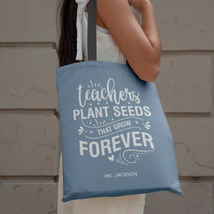 Bolso De Tela Maestros plantan semillas que crecen para siempre