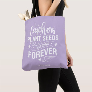Bolso De Tela Maestros plantan semillas que crecen para siempre
