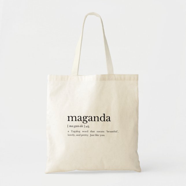 Bolso De Tela Maganda Tote Bag – Filipino Aesthetic  (Frente)