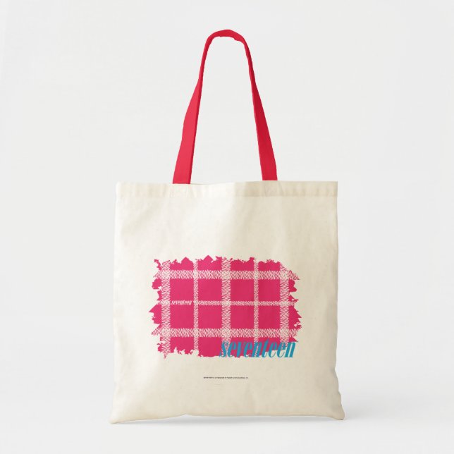 Bolso De Tela Magenta 4 de la tela escocesa (Frente)