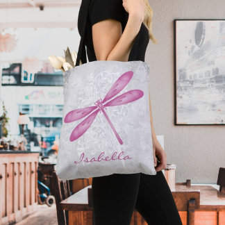 Bolso De Tela Magenta Dragonfly personalizada Tote Bag