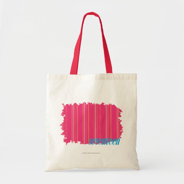 Bolso De Tela Magenta fina 2 de las rayas (Frente)
