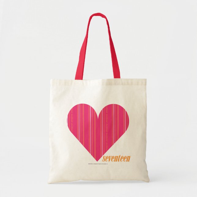 Bolso De Tela Magenta fina 4 de las rayas (Frente)