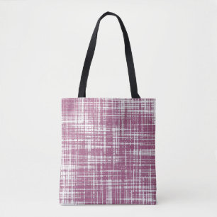 Bolso De Tela Magenta pálido a rayas