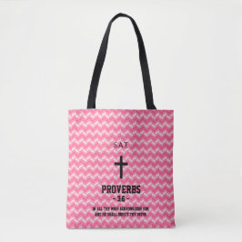 Bolso De Tela Magenta Patrón Zigzag Biblia contra cristiano