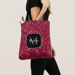 Bolso De Tela Magenta rojo oscuro aguijón negro espuma Monograma